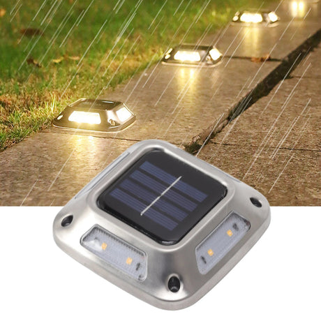 Solar Ground Marker Light – Waterproof 8-LED Driveway & Garden Lamp - Hans Lumiere