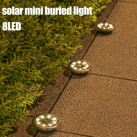 Solar In-Ground Disk Lights, 10-Pack Waterproof LED Landscape Lights - Hans Lumiere