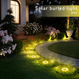 Solar In-Ground Disk Lights, 10-Pack Waterproof LED Landscape Lights - Hans Lumiere
