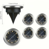 Solar In-Ground Disk Lights, 10-Pack Waterproof LED Landscape Lights - Hans Lumiere
