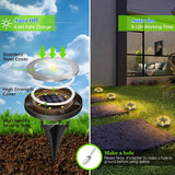 Solar In-Ground Pathway Lights, 8-Pack Waterproof LED Disc Lights - Hans Lumiere