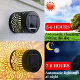 Solar Iron Wall Lantern - Waterproof IP65 Outdoor Wall Light (2-Pack) - Hans Lumiere