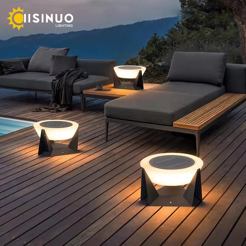 Solar LED Post Cap Light - IP65 Outdoor Pillar & Fence Light - Hans Lumiere