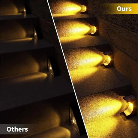 Solar LED Step Lights, 4/8-Pack Waterproof Stair and Deck Lights - Hans Lumiere