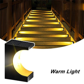 Solar LED Step Lights, 4/8-Pack Waterproof Stair and Deck Lights - Hans Lumiere