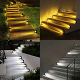 Solar LED Step Lights, 4/8-Pack Waterproof Stair and Deck Lights - Hans Lumiere