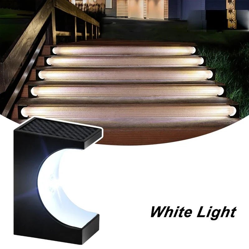 Solar LED Step Lights, 4/8-Pack Waterproof Stair and Deck Lights - Hans Lumiere