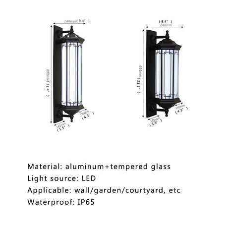 Solar LED Wall Contemporary Outdoor Sconce Light - Hans Lumiere