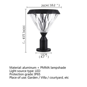 Solar LED Waterproof Pillar Post Lamp - Hans Lumiere