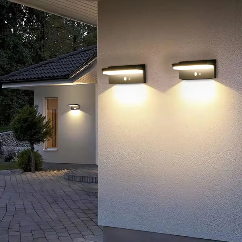 Solar Motion Sensor Wall Light IP65 Waterproof Fence and Landscape Lamp - Hans Lumiere