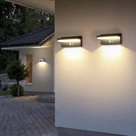 Solar Motion Sensor Wall Light IP65 Waterproof Fence and Landscape Lamp - Hans Lumiere