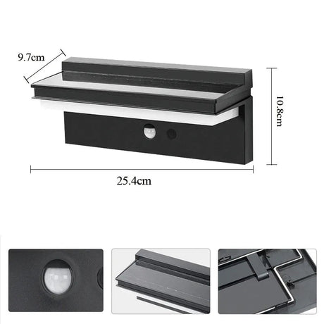 Solar Motion Sensor Wall Light IP65 Waterproof Fence and Landscape Lamp - Hans Lumiere