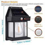 Solar Motion Sensor Wall Light – IP65 Waterproof LED Outdoor Security Light - Hans Lumiere