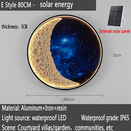 Solar Outdoor Circular Mural Lamp - Hans Lumiere