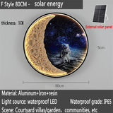 Solar Outdoor Circular Mural Lamp - Hans Lumiere