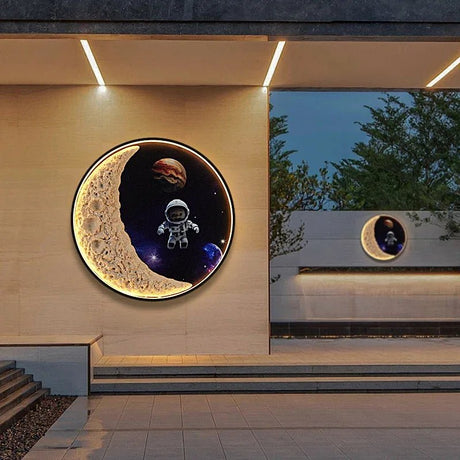 Solar Outdoor Circular Mural Lamp - Hans Lumiere