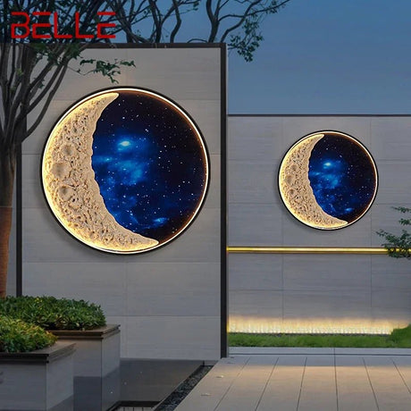 Solar Outdoor Circular Mural Lamp - Hans Lumiere