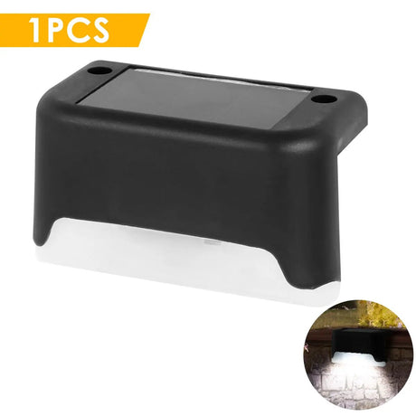 Solar Outdoor Stair Light – Warm/Cold White LED Deck Step Lamp - Hans Lumiere