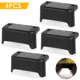 Solar Outdoor Stair Light – Warm/Cold White LED Deck Step Lamp - Hans Lumiere