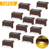 Solar Outdoor Stair Light – Warm/Cold White LED Deck Step Lamp - Hans Lumiere