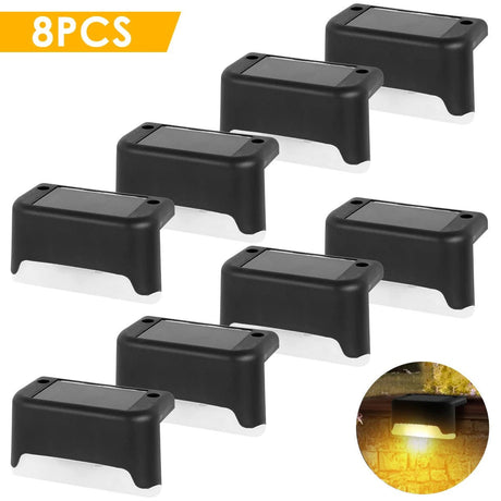 Solar Outdoor Stair Light – Warm/Cold White LED Deck Step Lamp - Hans Lumiere