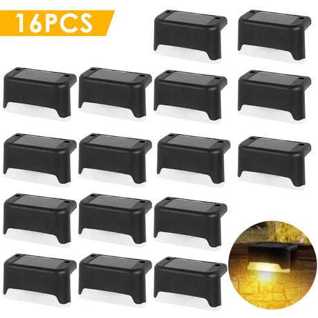 Solar Outdoor Stair Light – Warm/Cold White LED Deck Step Lamp - Hans Lumiere