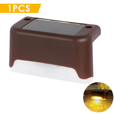 Solar Outdoor Stair Light – Warm/Cold White LED Deck Step Lamp - Hans Lumiere