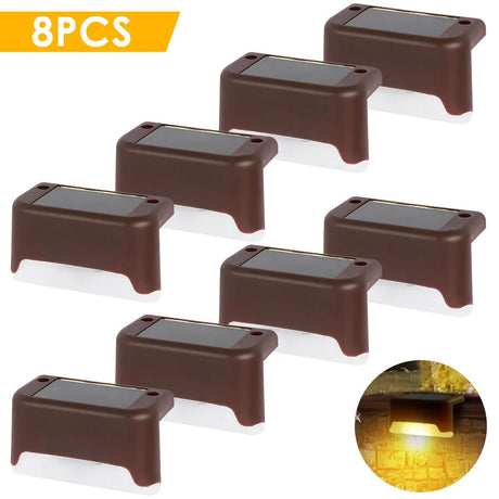 Solar Outdoor Stair Light – Warm/Cold White LED Deck Step Lamp - Hans Lumiere