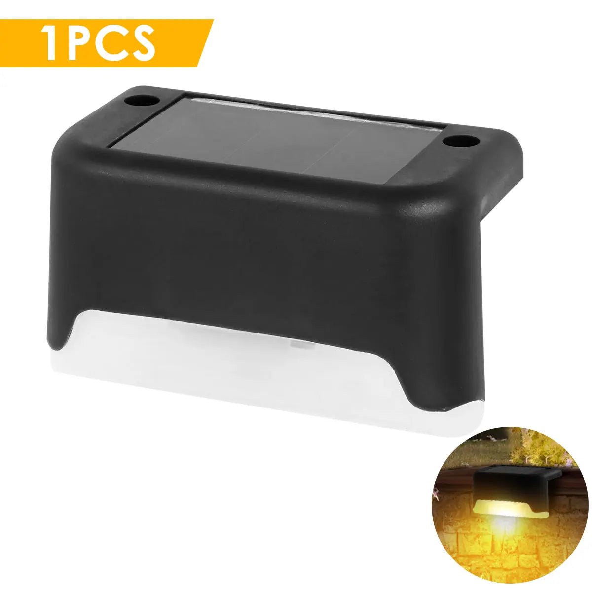 Solar Outdoor Stair Light – Warm/Cold White LED Deck Step Lamp - Hans Lumiere