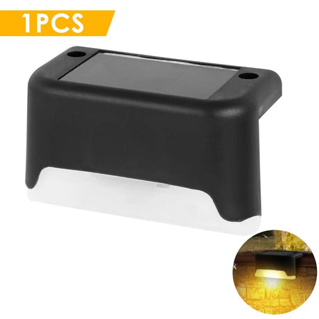 Solar Outdoor Stair Light – Warm/Cold White LED Deck Step Lamp - Hans Lumiere