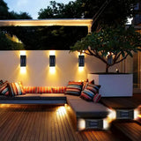 Solar Outdoor Wall Lamp Lights Up And Down - Hans Lumiere