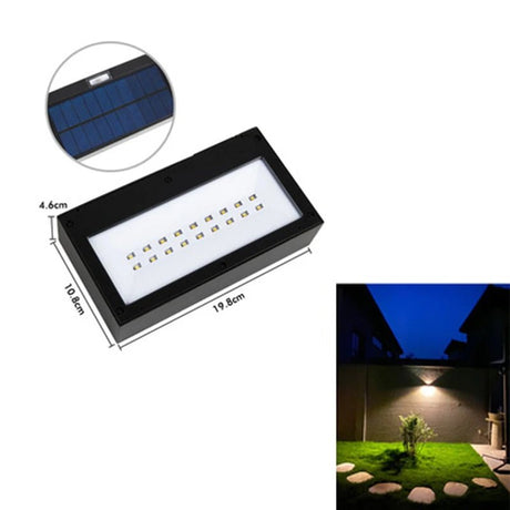 Solar Outdoor Wall Light – Three-Color LED, IP65 Waterproof - Hans Lumiere