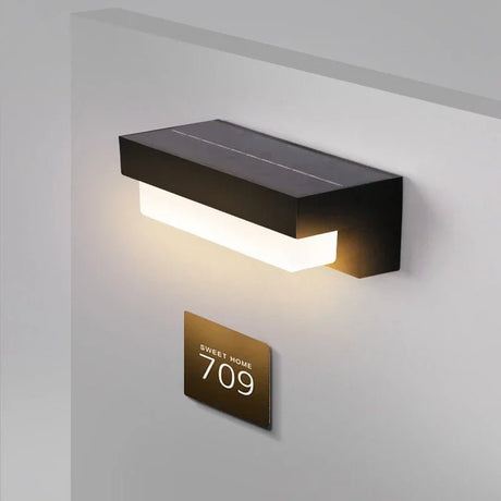 Solar Outdoor Wall Light – Three-Color LED, IP65 Waterproof - Hans Lumiere