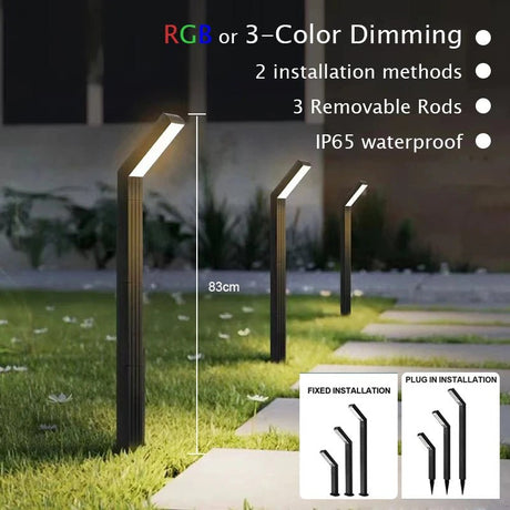 Solar Pathway Light – Bright RGB/3-Color LED, IP65 Waterproof - Hans Lumiere