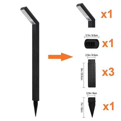 Solar Pathway Spotlight – RGB/3-Color LED Landscape Light, 90-LED - Hans Lumiere