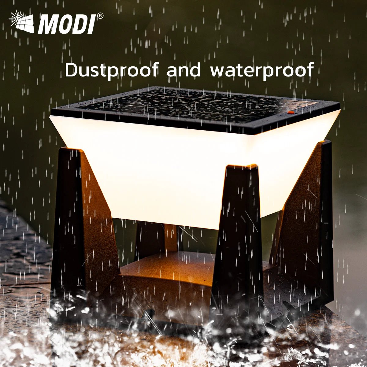 Solar Pillar Post Light - Multi-Color IP65 Waterproof Pathway Lamp - Hans Lumiere
