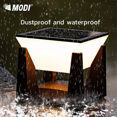 Solar Pillar Post Light - Multi-Color IP65 Waterproof Pathway Lamp - Hans Lumiere