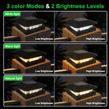 Solar Post Cap Light – IP65 Waterproof LED for 4x4 Fence & Deck Posts - Hans Lumiere
