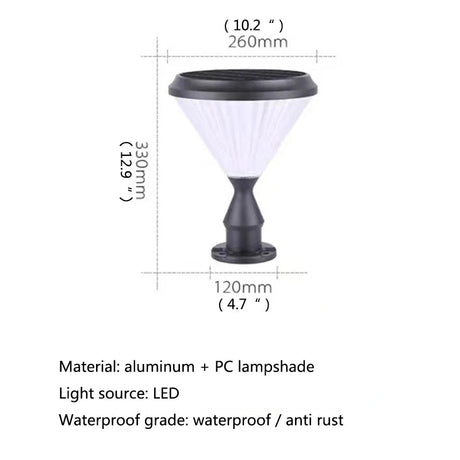 Solar Post Lamp Creative Outdoor Gate Lighting - Hans Lumiere