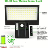 Solar Security Flood Light – 90 LED Motion Sensor Outdoor Wall Light - Hans Lumiere