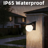 Solar Spherical Wall Lamp – 10W Three-Color LED, IP65 Waterproof - Hans Lumiere