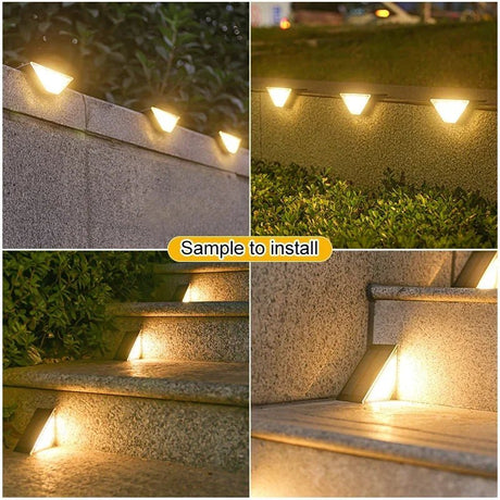 Solar Step & Stair Light – Waterproof LED Deck Light, 1-16 Pack - Hans Lumiere