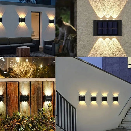 Solar Up-Down Wall Light - IP65 Waterproof Outdoor Sconce - Hans Lumiere