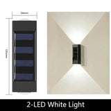 Solar Up-Down Wall Light - IP65 Waterproof Outdoor Sconce - Hans Lumiere