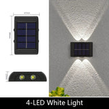 Solar Up-Down Wall Light - IP65 Waterproof Outdoor Sconce - Hans Lumiere