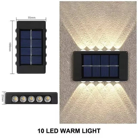 Solar Up & Down Wall Spotlight – Waterproof LED Garden Wall Light - Hans Lumiere