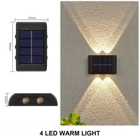 Solar Up & Down Wall Spotlight – Waterproof LED Garden Wall Light - Hans Lumiere