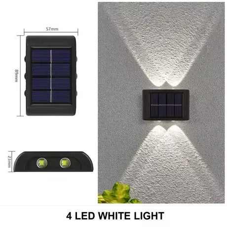 Solar Up & Down Wall Spotlight – Waterproof LED Garden Wall Light - Hans Lumiere