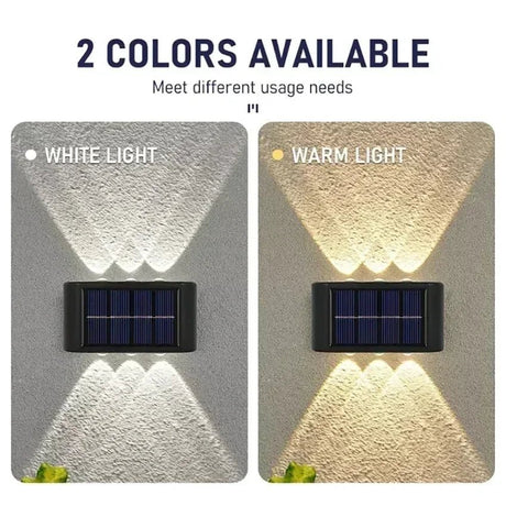 Solar Up & Down Wall Spotlight – Waterproof LED Garden Wall Light - Hans Lumiere