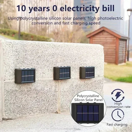 Solar Up & Down Wall Spotlight – Waterproof LED Garden Wall Light - Hans Lumiere